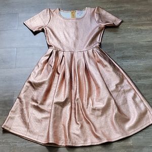 LuLaRoe Elegant Collection Rose Gold Foil Amelia